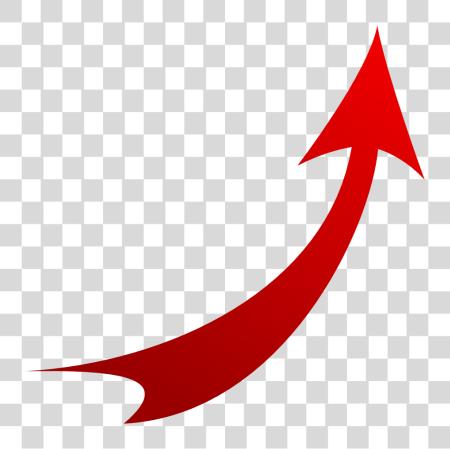 Download For Red Curved Arrow Red Arrow Going Up PNG file