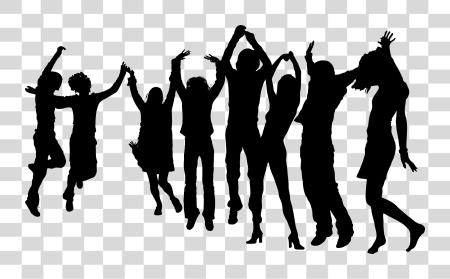 Download Silhouette Dancing People Silhouette Happy People PNG file