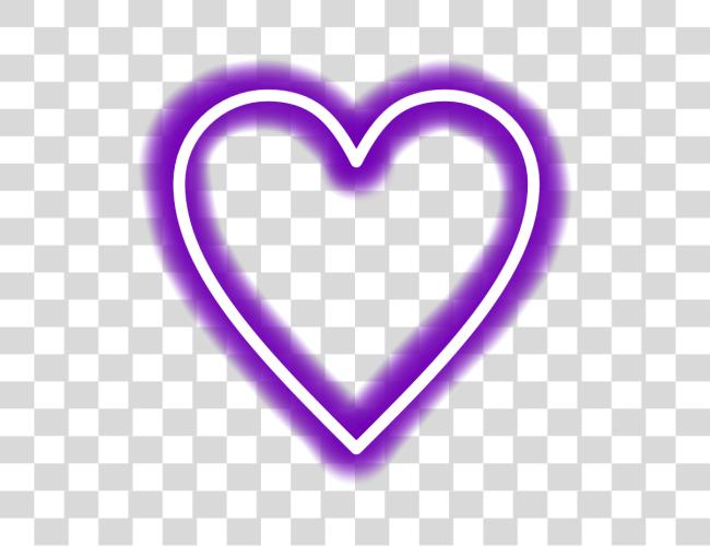 Download Neon Purple Heart Neon Purple Heart Clip Art