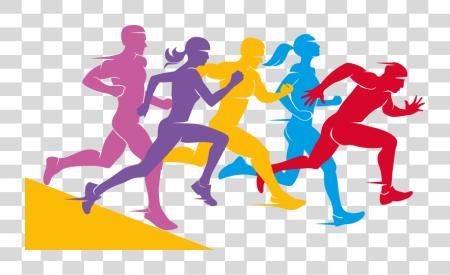 Download Jpg Freeuse Group Of Runners Running People PNG file