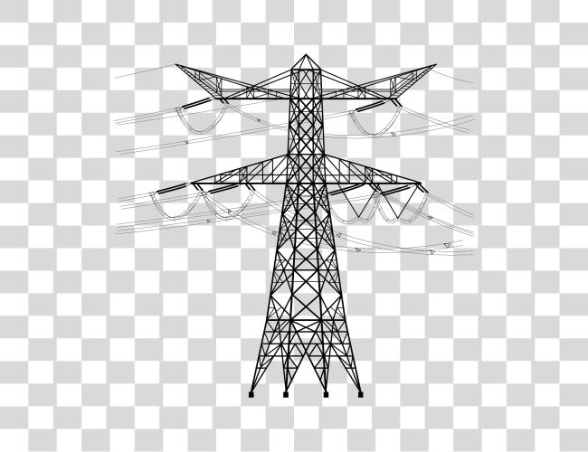 Download High Voltage Transmission Tower Image High Voltage Electric Pole Clip Art