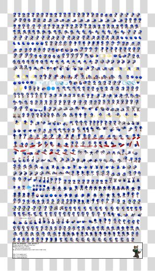 下载 音速 3 Sprite 音速 这那 刺猬 Sprite Sheets PNG file