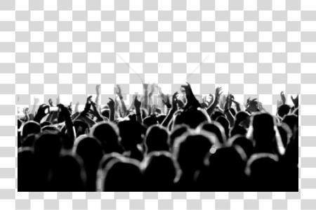 下载 Crowd Audience Crowd Silhouette PNG file