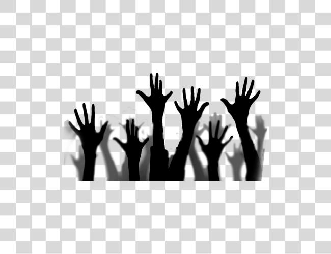 Download For On Mbtskoudsalg Crowd Of People Raising Hands Clip Art