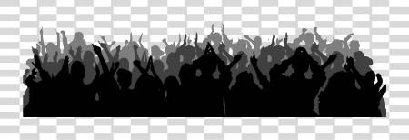 Download Silhouette Photo Cheering Crowd Gif PNG file