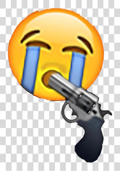 Download emoji funnyemoji emoticon memes shitpost vaporeave emoji Con Pistola En La Cabeza PNG file