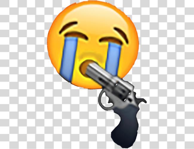 Download emoji funnyemoji emoticon memes shitpost vaporeave emoji Con Pistola En La Cabeza Clip arte