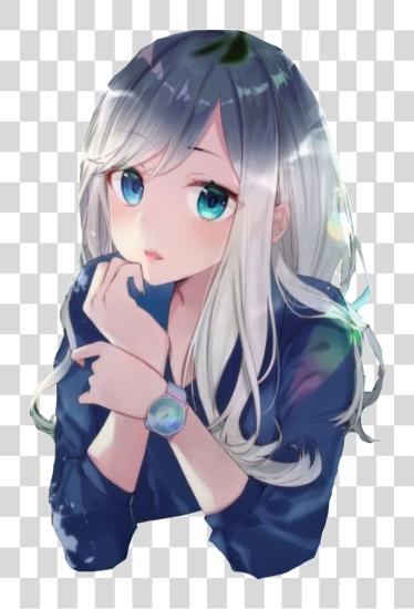 Download Anime Girl Sticker Anime Girl Aesthetic PNG file