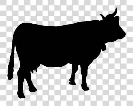 下载 Cow Silhouette Cow Vectors PNG file