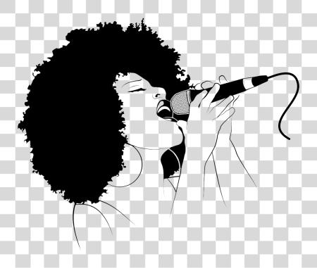 Download Black Woman Singing Silhouette Black Woman Singing Silhouette PNG file