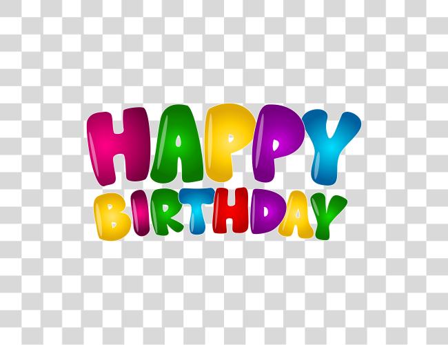 Download Happy Birthday Colorful Text Happy Birthday Text Clip Art