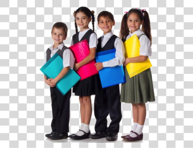 Download niños estudiante Photo niños en escuela Uniforms Clip arte