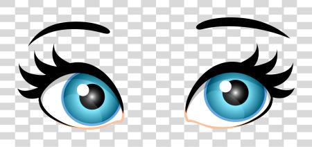 Download azul femenina ojos Best Web con femenina caricatura ojos PNG file