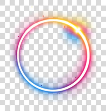 Download Neon Circle Neon Rainbow Circle PNG file