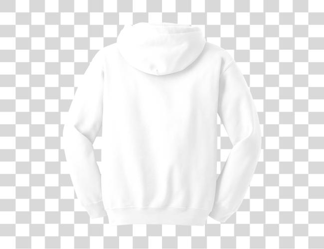 تحميل أبيض Hoodie خلف مقطوعة فن