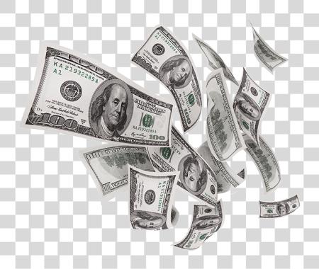 Download Money Flying 100 Dollar Bill PNG file