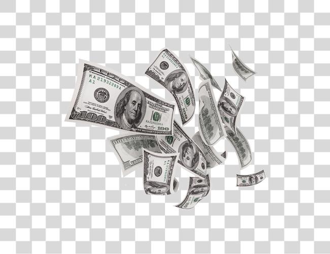 Download Money Flying 100 Dollar Bill Clip Art