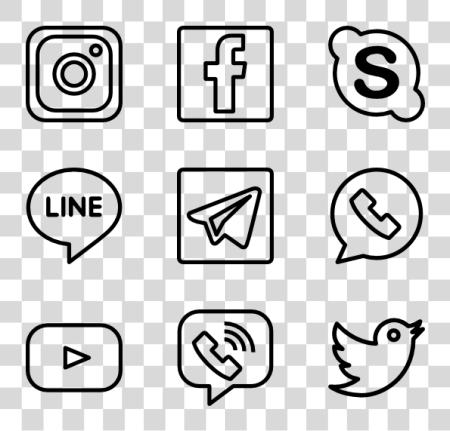 下载 48 Brands 和 Logotypes 图标 Packs 矢量 Social Media Logo Drawings PNG file