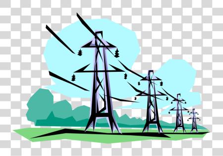 Download Openclipart Electrocution Electric Power Electricity Transmission Lines PNG file