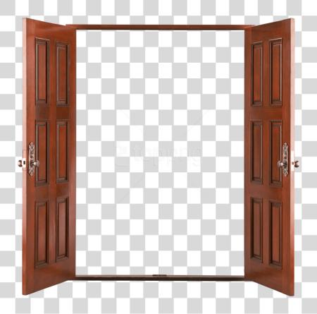 下载 Open 木制的 Door 木制的 Open Double Door PNG file