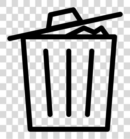 Download delgado Recycle Bin Delete Garbage Full icono Garbage lata icono PNG file