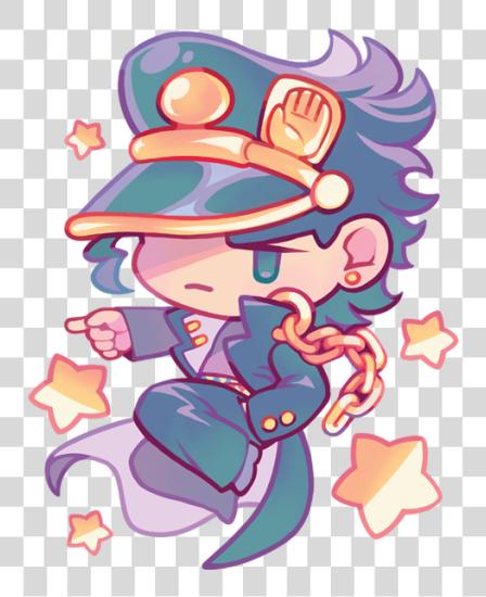 Download cm Jotaro Kujo Jojos Bizarre aventura Chibi PNG file