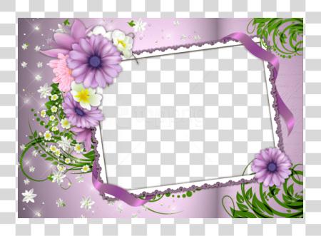 Download Violetphoto marco con Flowers flor marco diseño PNG file