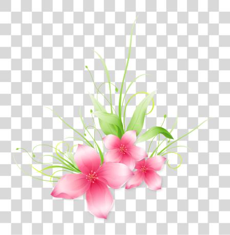 下载 粉红色 花 Image 柔和的 Dibujos De Guirnaldas De Flores En Color PNG file