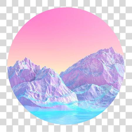 Download pink circle icono azul morado freetoedit estético Mountains PNG file