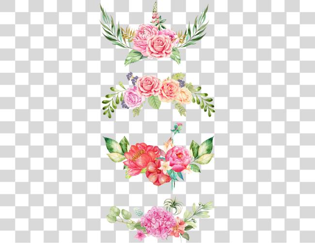 Download Watercolor Flowers Border The Bottom Pink Flowers Watercolor Pink Floral Border Clip Art