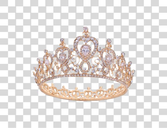 Download tiara icono oro goldcrown corona jewel jewels Quince rosa oro corona Clip arte