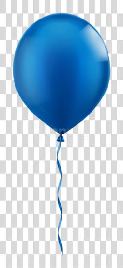 Download Single Blue Balloon Blue Balloon PNG file