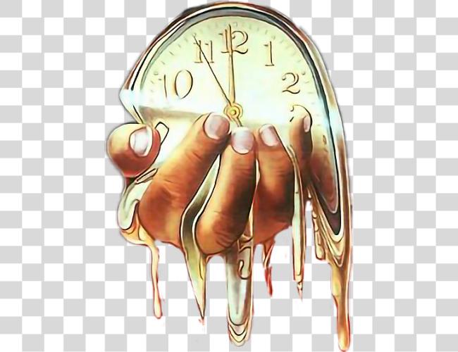 Download clock hand melting Melting Clock In Hand Clip Art