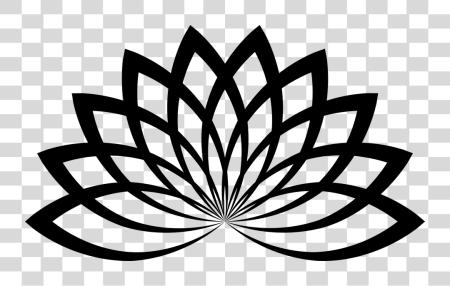 Download Lotus Floral Flower Abstract Geometric Line Lotus Flower Line PNG file