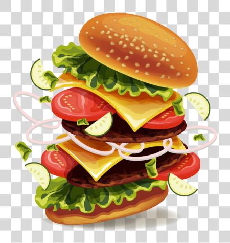 Download King Hamburger Burger comida Drink Fries perro Burger PNG file