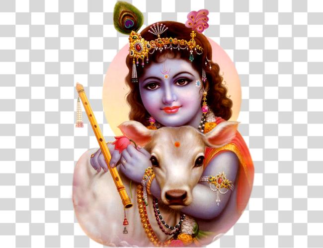 Download God Krishna With Cow Clip Art