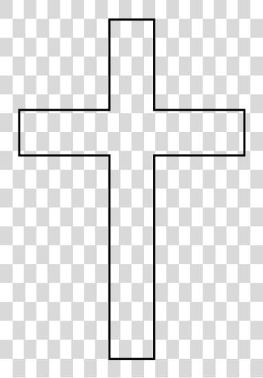 Download Christian Cross Symbol Outline Cross Line Image White Cross No PNG file