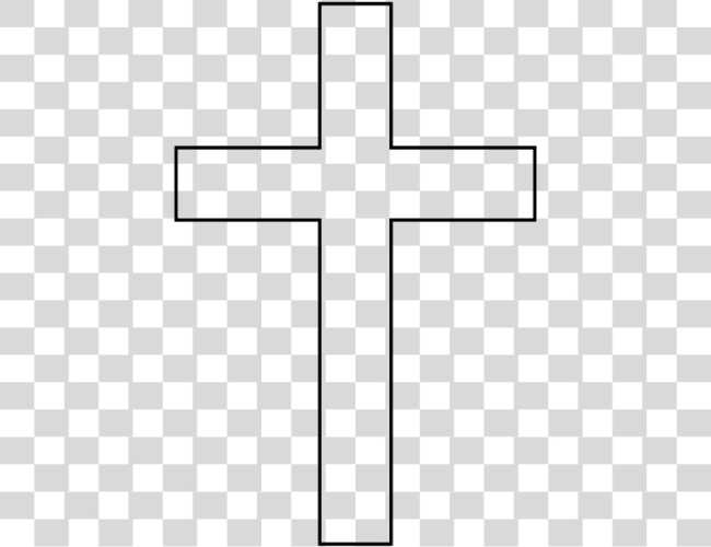 Download Christian Cross Symbol Outline Cross Line Image White Cross No Clip Art