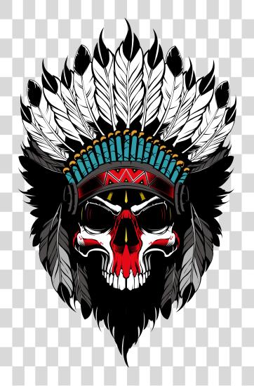 Download Picture Library Aztec Skull Indian Skull Logo PNG file