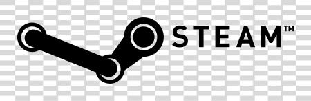 Download Steam logotipo negro y blanco Steam logotipo PNG file