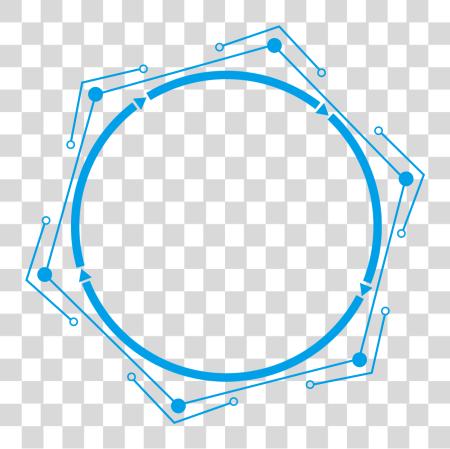 Download Technology Border azul simple línea y Psd Circle PNG file