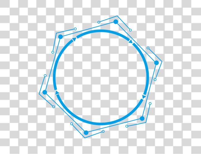 Download Technology Border Blue Simple Line And Psd Circle Clip Art