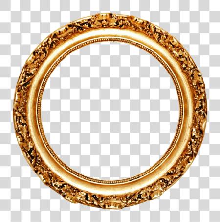 Download Round Golden Frame Golden Round Frame PNG file