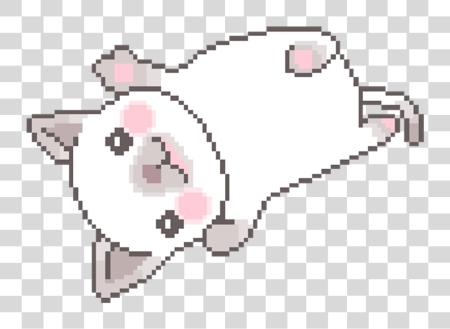 下载 猫 Pixel Stickers Kawaii 猫 Gif PNG file