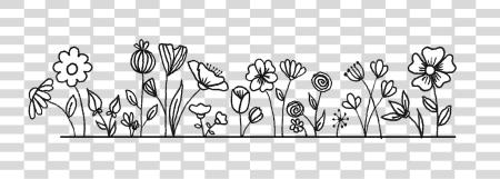 Download 1454 X 399 41 0 Flower Doodles PNG file