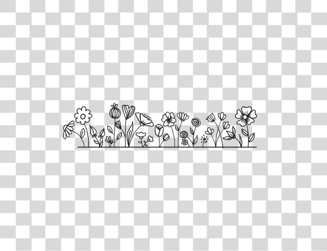 Download 1454 X 399 41 0 Flower Doodles Clip Art