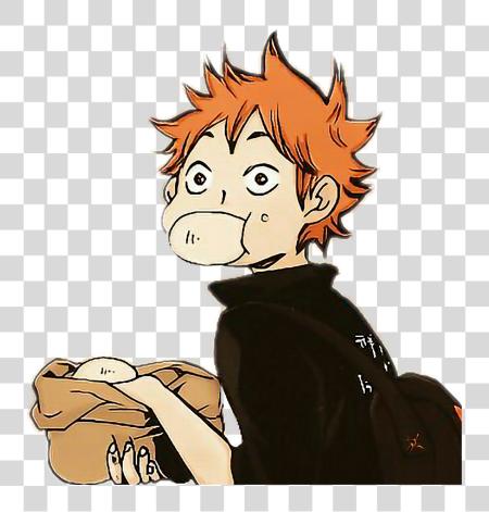 Download Hinata Sticker Haikyuu Hinata Eating PNG file