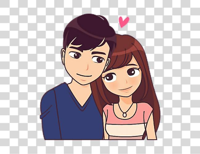 Download couple lovers cartoon drawing Clip Art