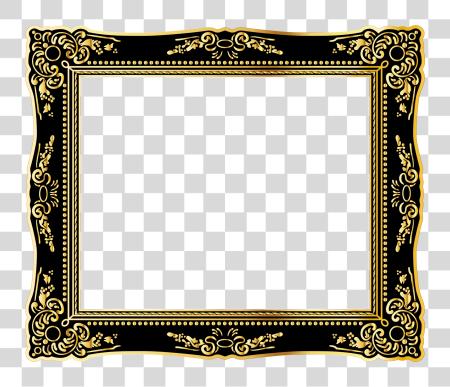 Download vintage estilo marco oro Framw oro oro Photo marco PNG file