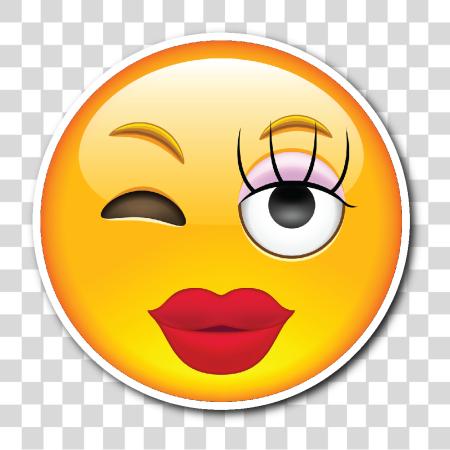 Download Girly sonriente cara emoji Vinyl Die Cut Sticker emoji sonrisa niña PNG file